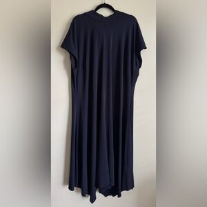 New Universal Standard Crepe Tie Back Dress in Navy Blue Size 22/24 Large 3X